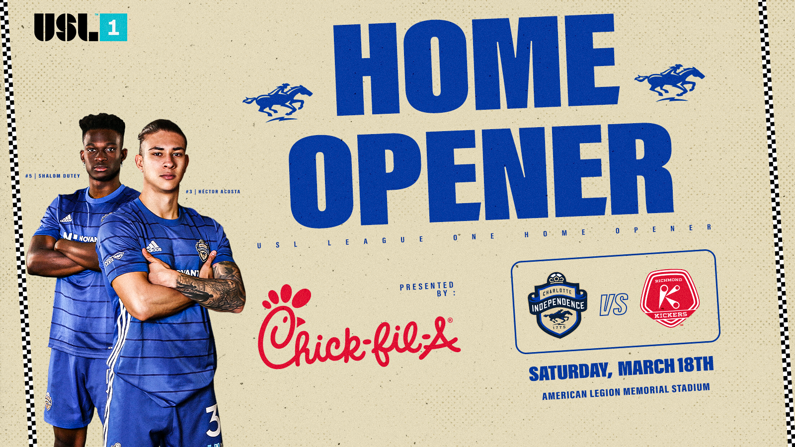 Charlotte Independence Announce 2023 Home Opener Presented by Chick-Fil-A featured image