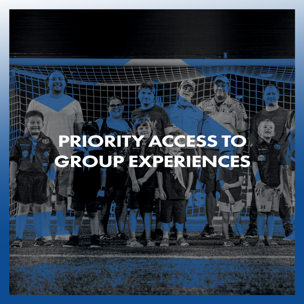 Charlotte Independence Season Ticket Member Benefit of Priority Access to Group Experiences.