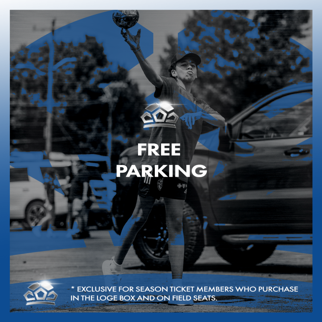 Charlotte Independence Premium Season Ticket Benefit of Free Parking. Benefit is exclusive for season ticket members who purchase in the Loge Box and On Field Seats.