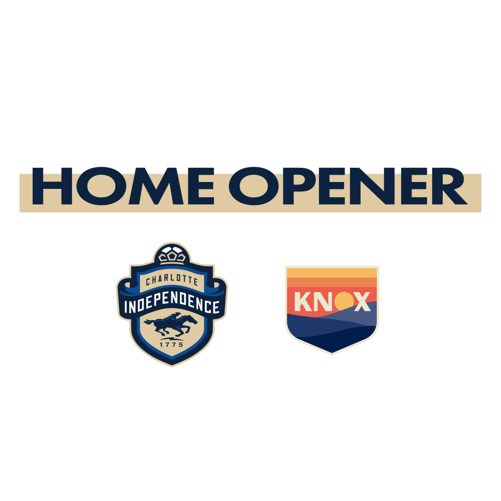 The Ride Continues Here. Home Opener: Charlotte Independence versus One Knoxville SC on March 16, 2024 at American Legion Memorial Stadium.