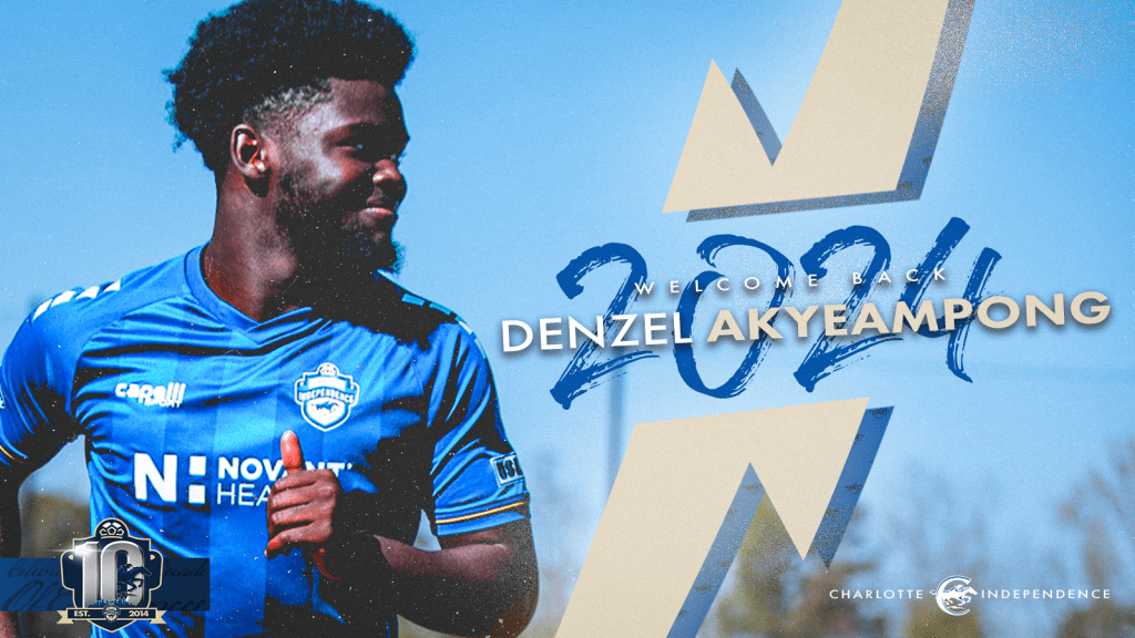 Welcome Back Denzel Akyeampong Charlotte Independence 2024 Signing