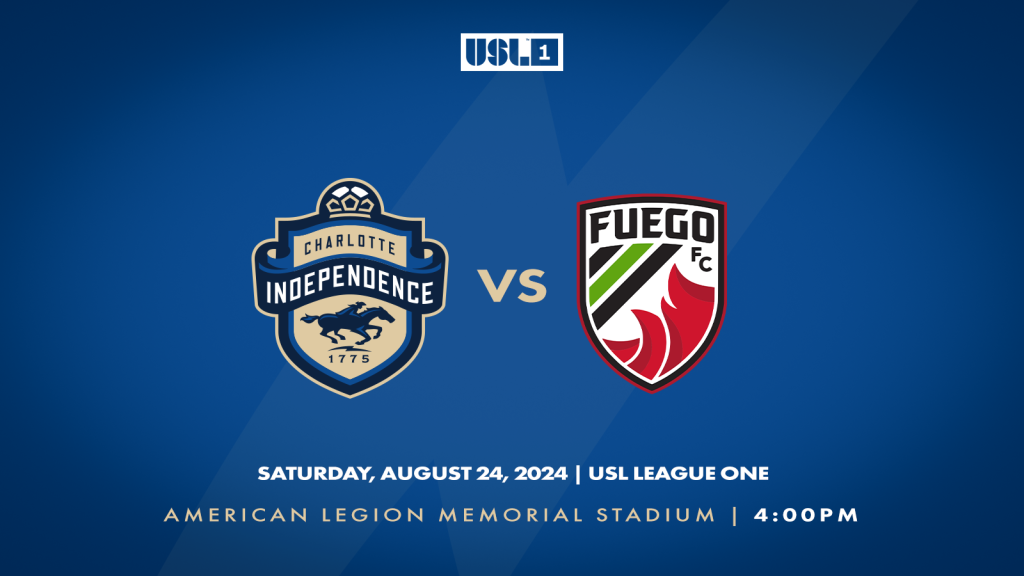 Match 22: Charlotte Independence versus Central Valley Fuego FC on Saturday, August 24 at 4:00 p.m. at American Legion Memorial Stadium.