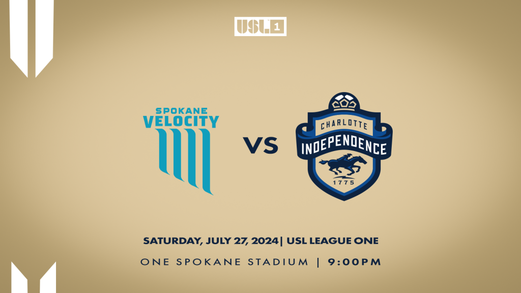 Match 18: Charlotte Independence versus Spokane Velocity FC on Saturday, July 27 at 9:00 p.m. at One Spokane Stadium.