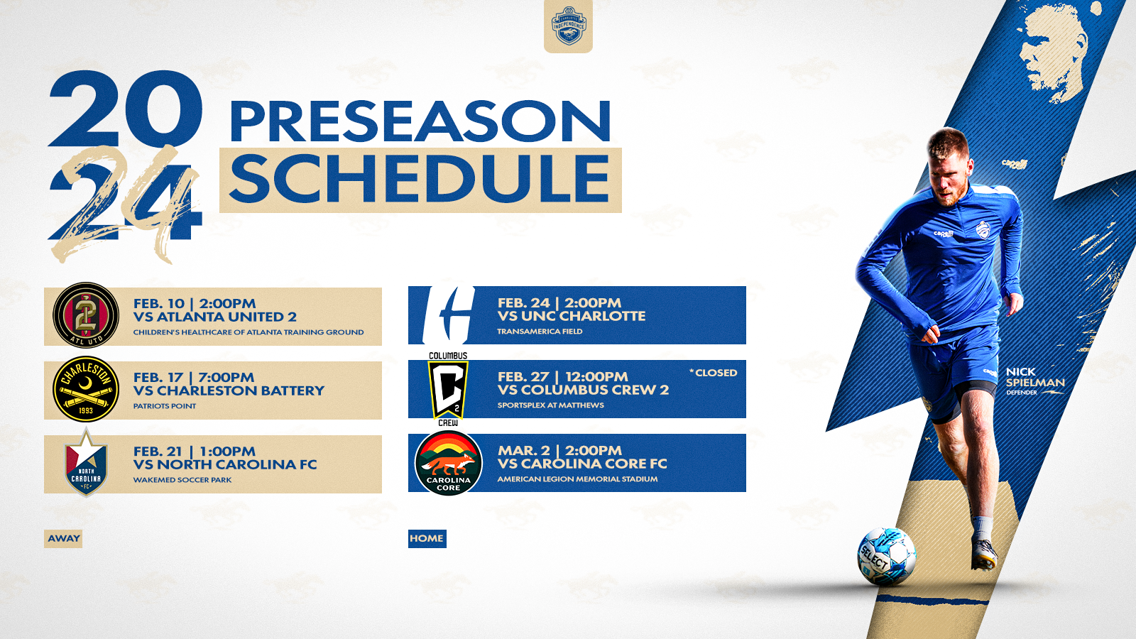 Charlotte Independence Announce 2024 Preseason Schedule featured image